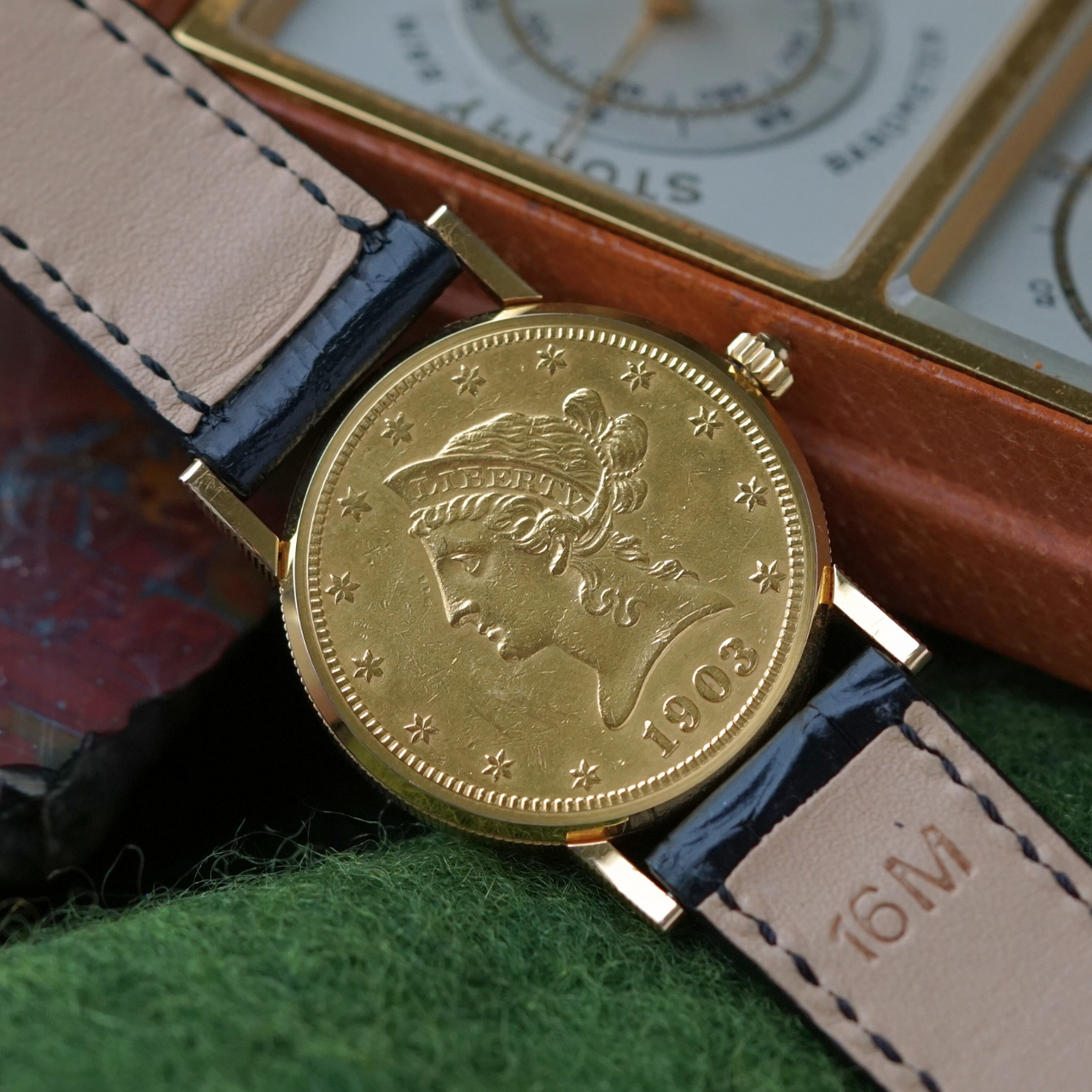 Corum $10 U.S. Liberty Yellow Gold 1903 Coin Watch c. 1980's