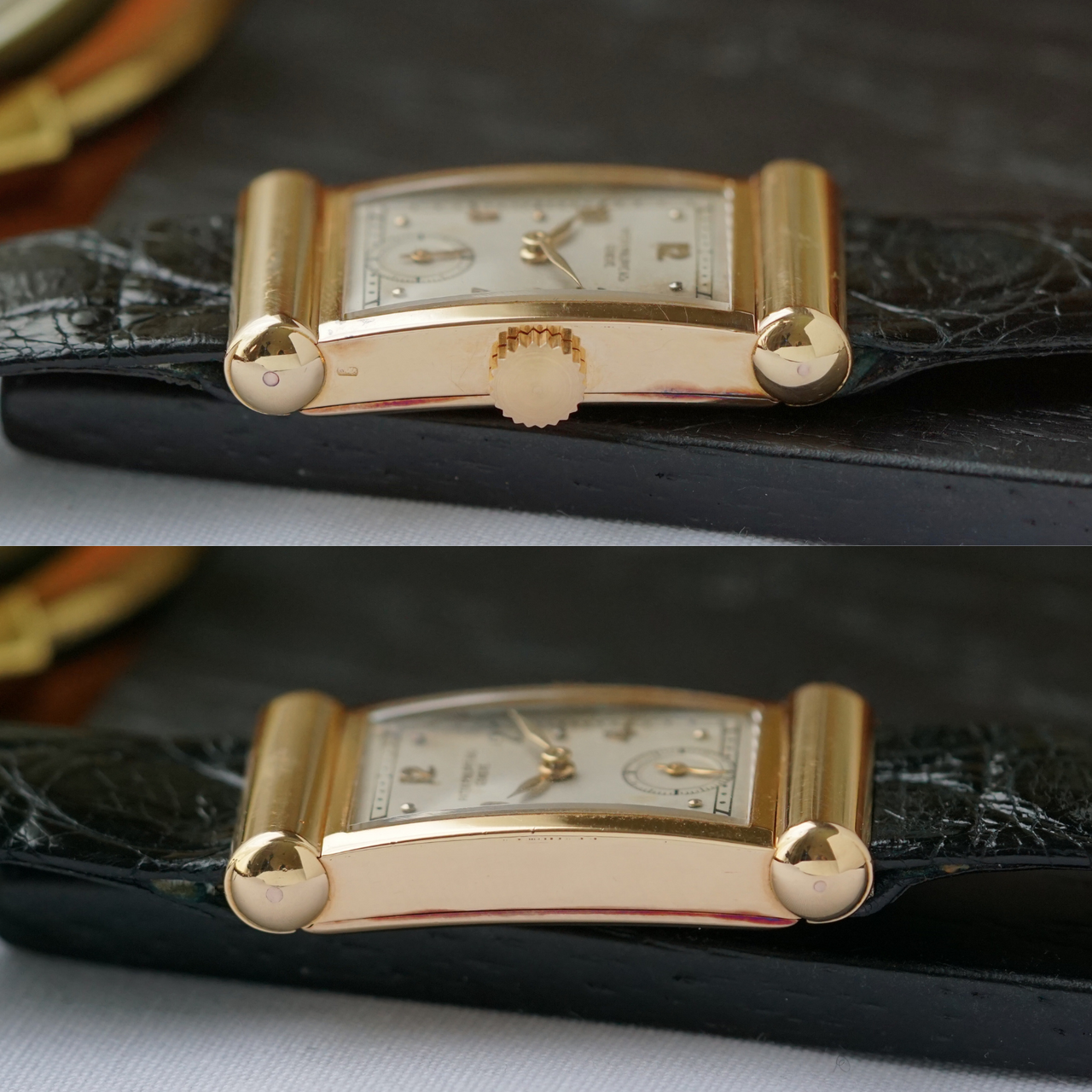 CPatek Philippe Cylindrical Hooded 575 18k Rose Gold Rare 1938