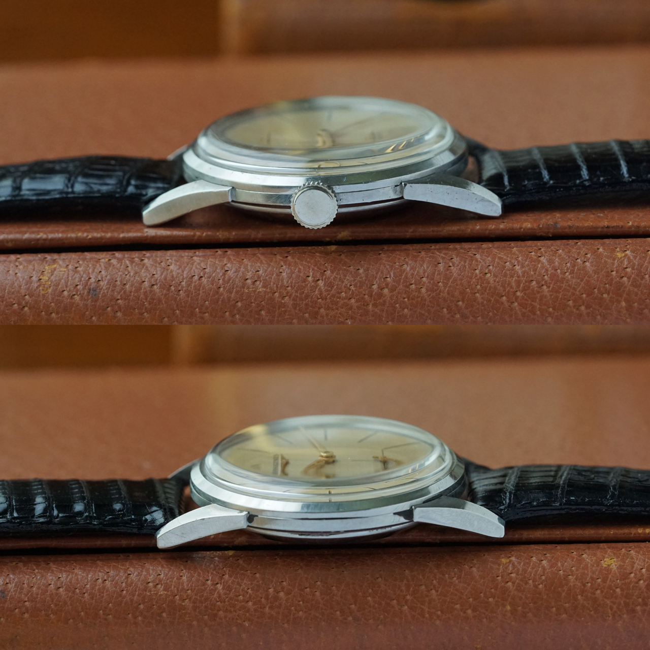 Longines Vintage Ref. 7111-2 Linen Dial Steel 35mm Manual Wind 1959