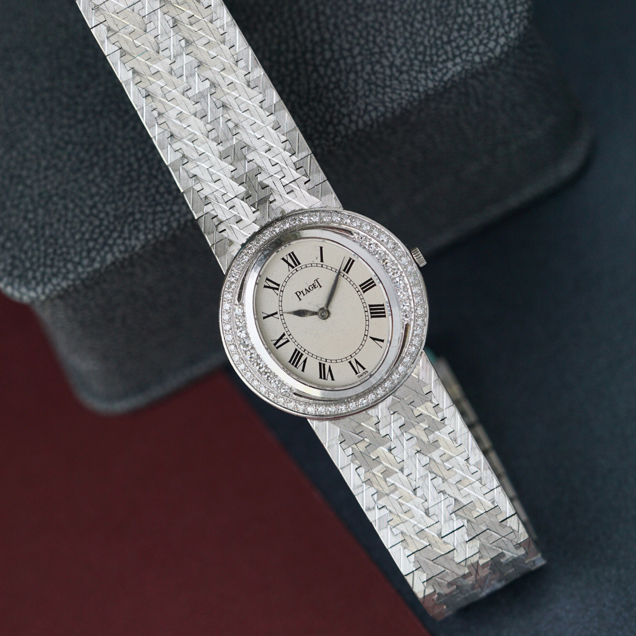Piaget Vintage Diamond & 18k White Gold Bracelet 1970s