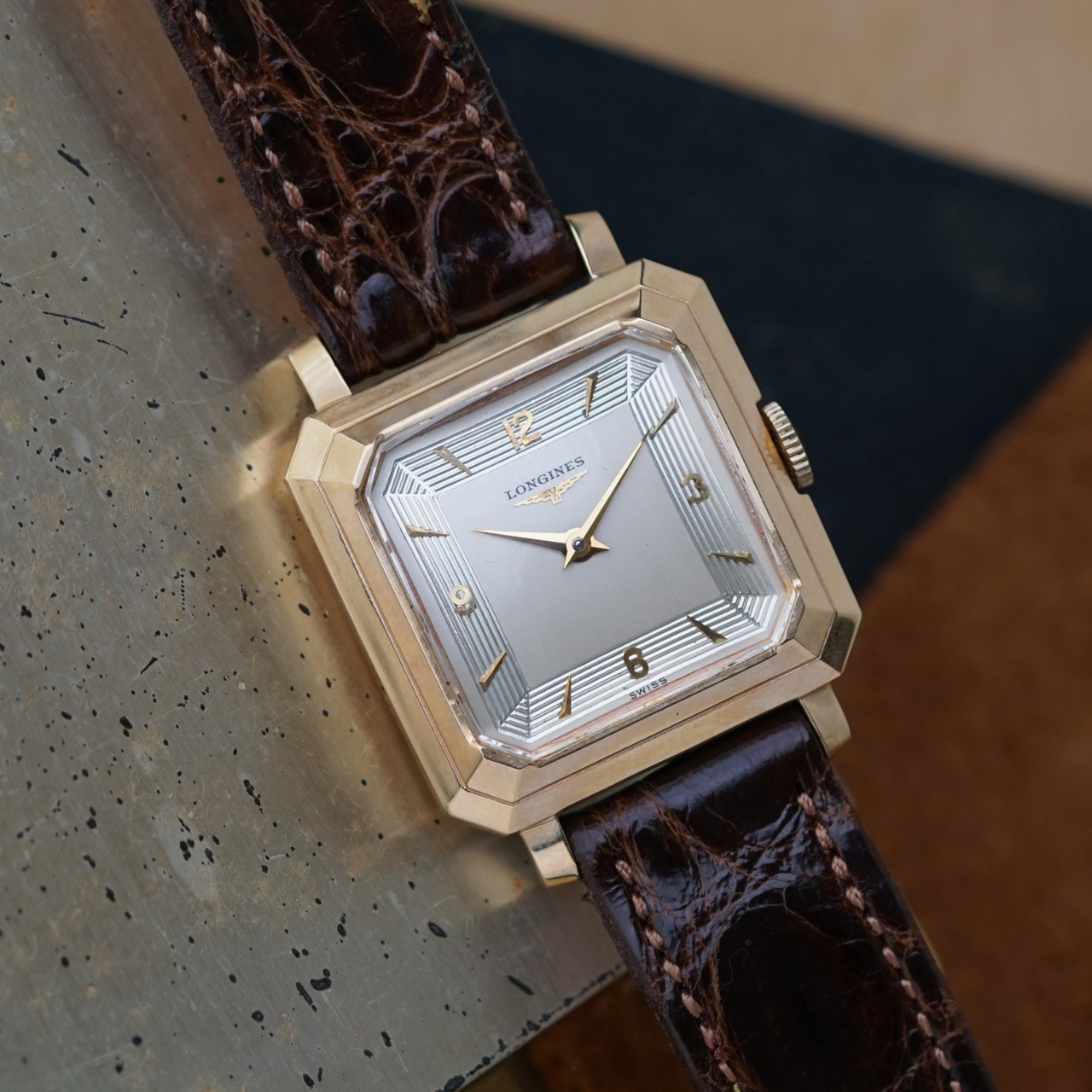 green emerald velvet dress Longines 14K Yellow Gold Dress Watch main image 0