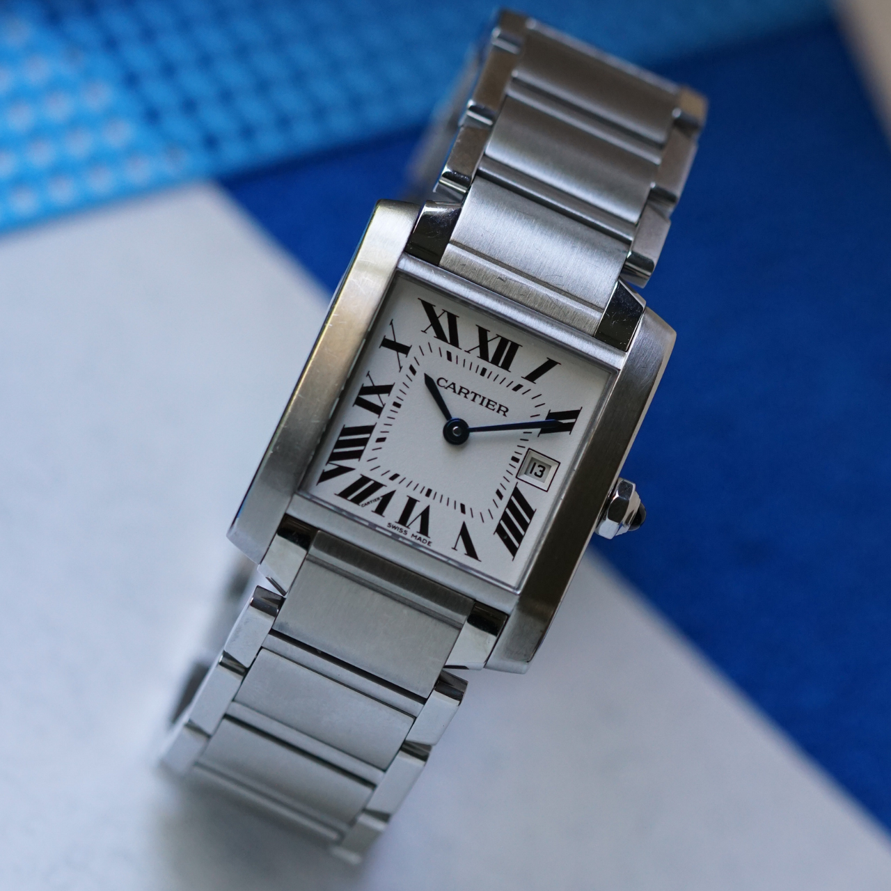 Cartier Tank Francaise Medium 2465 Steel 25mm 2000s