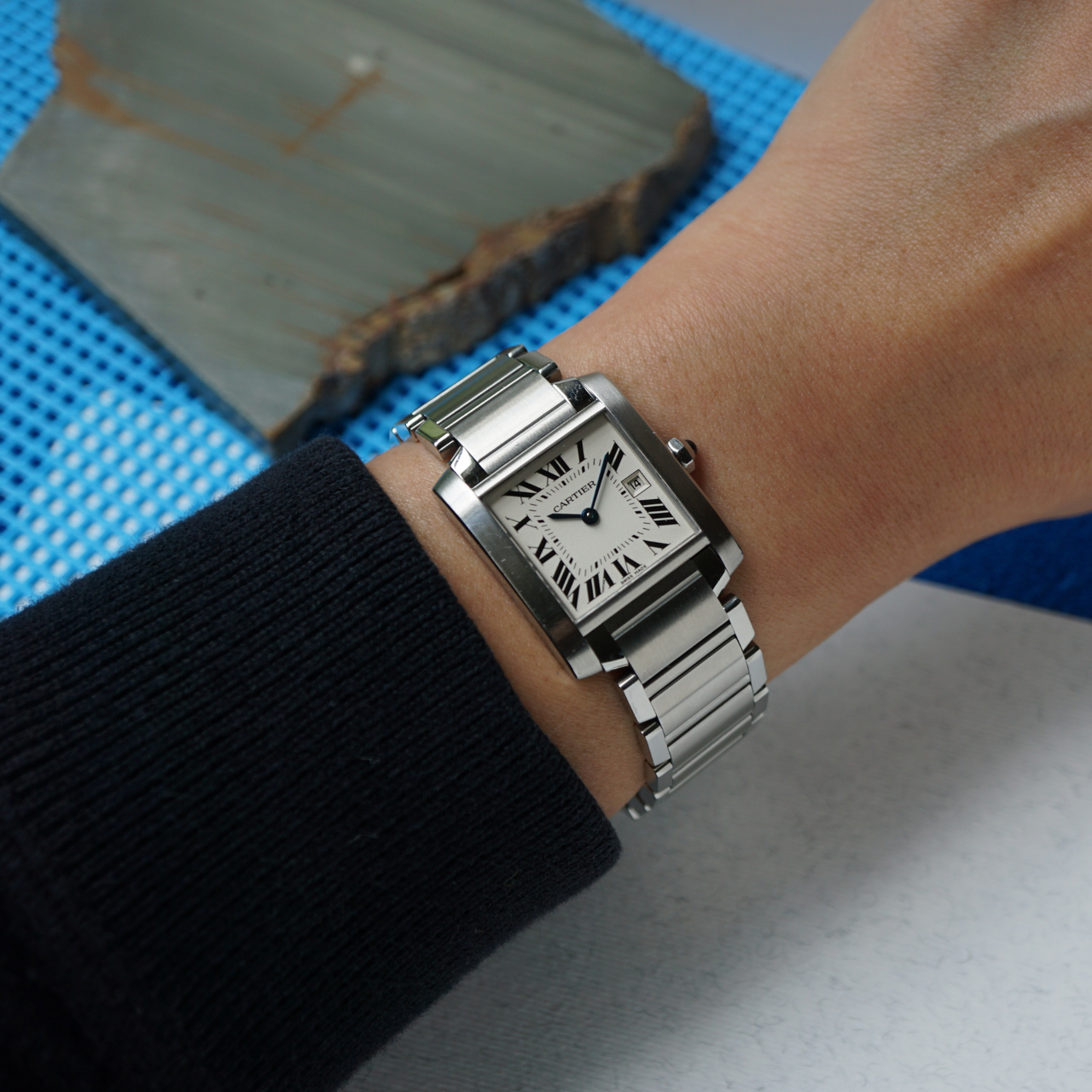 Cartier Tank Francaise Medium 2465 Steel 25mm 2000s