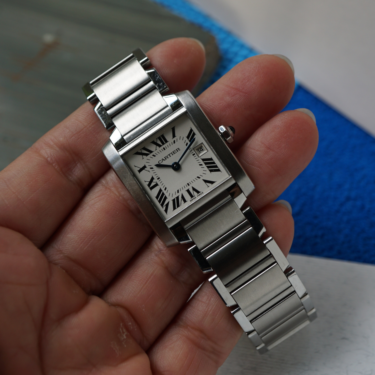 Cartier Tank Francaise Medium 2465 Steel 25mm 2000s