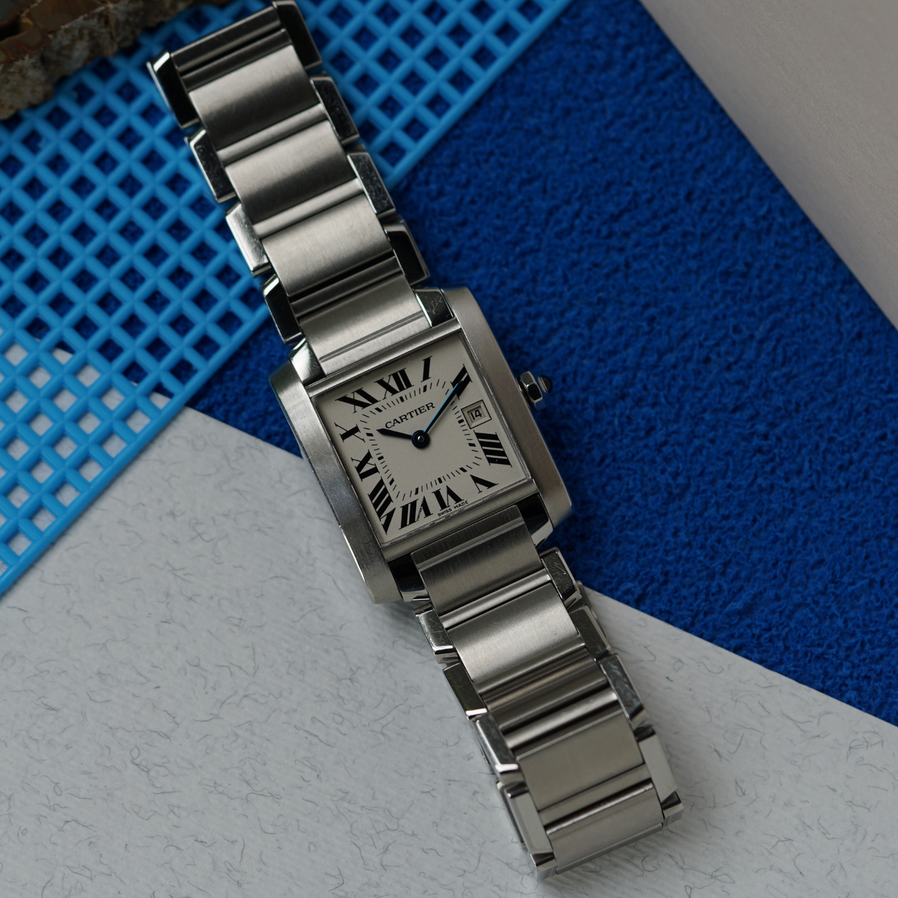 Cartier Tank Francaise Medium 2465 Steel 25mm 2000s