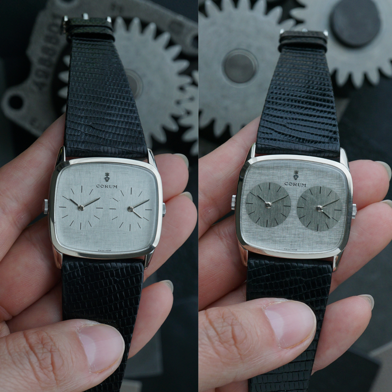 Corum 1970s Two Time Zone White Gold 16500