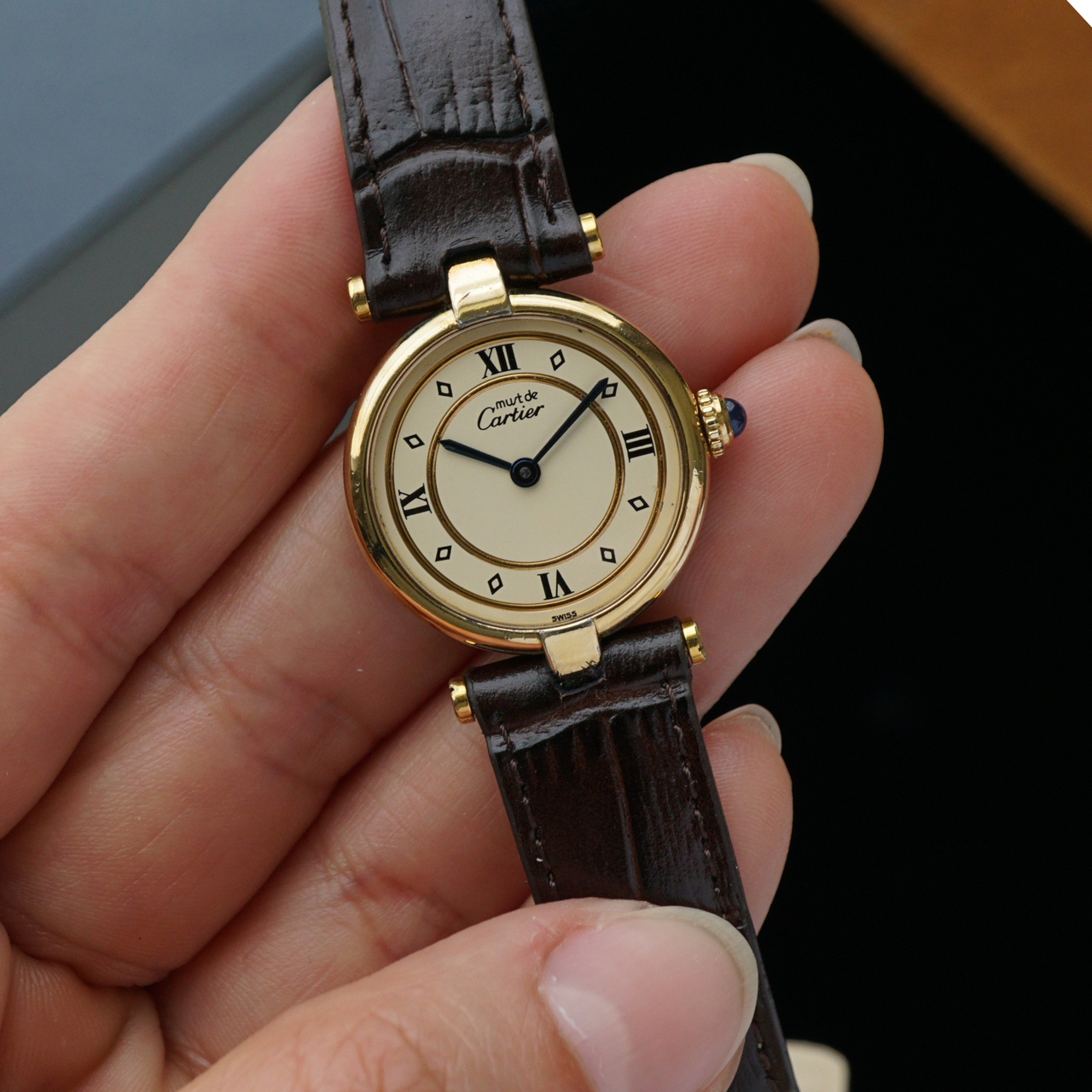 Cartier VERMEIL アナログ腕時計　現状販売 Cartier 1990s Vendome Small .925 Vermeil 590004