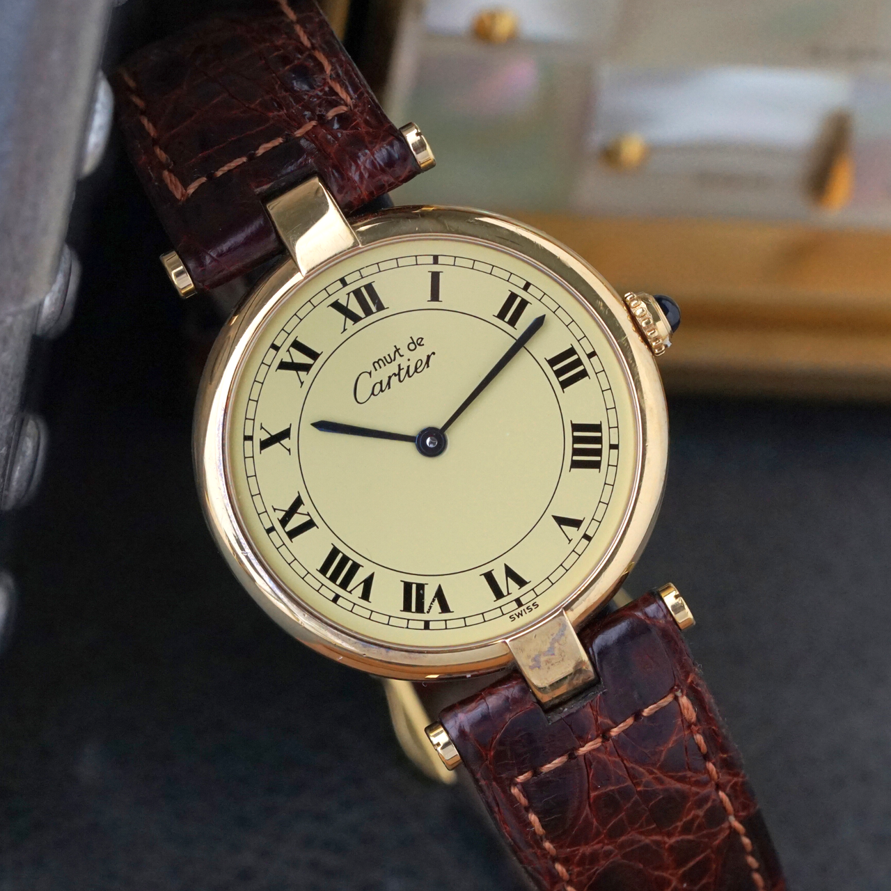 Cartier 1990s Vendome .925 Vermeil 30mm 590003