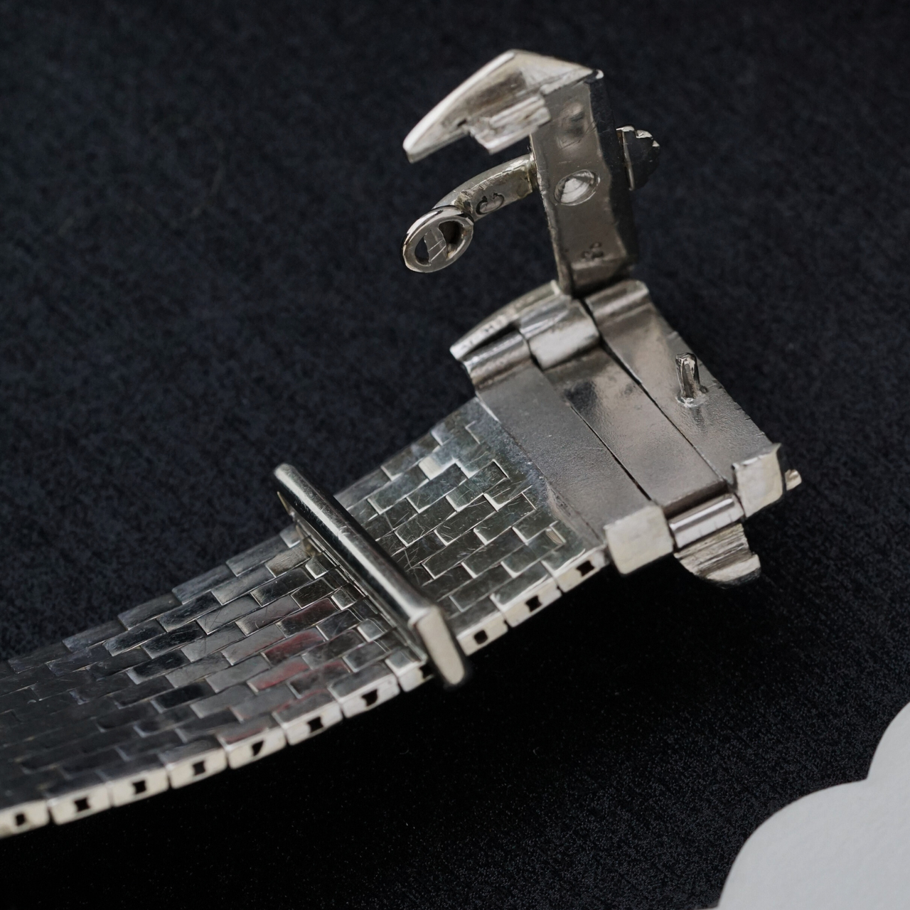 ROLEX レディース 金属ベルト Rolex 1960s Belt Buckle 18k White Gold Bracelet 9634 Women's Watch