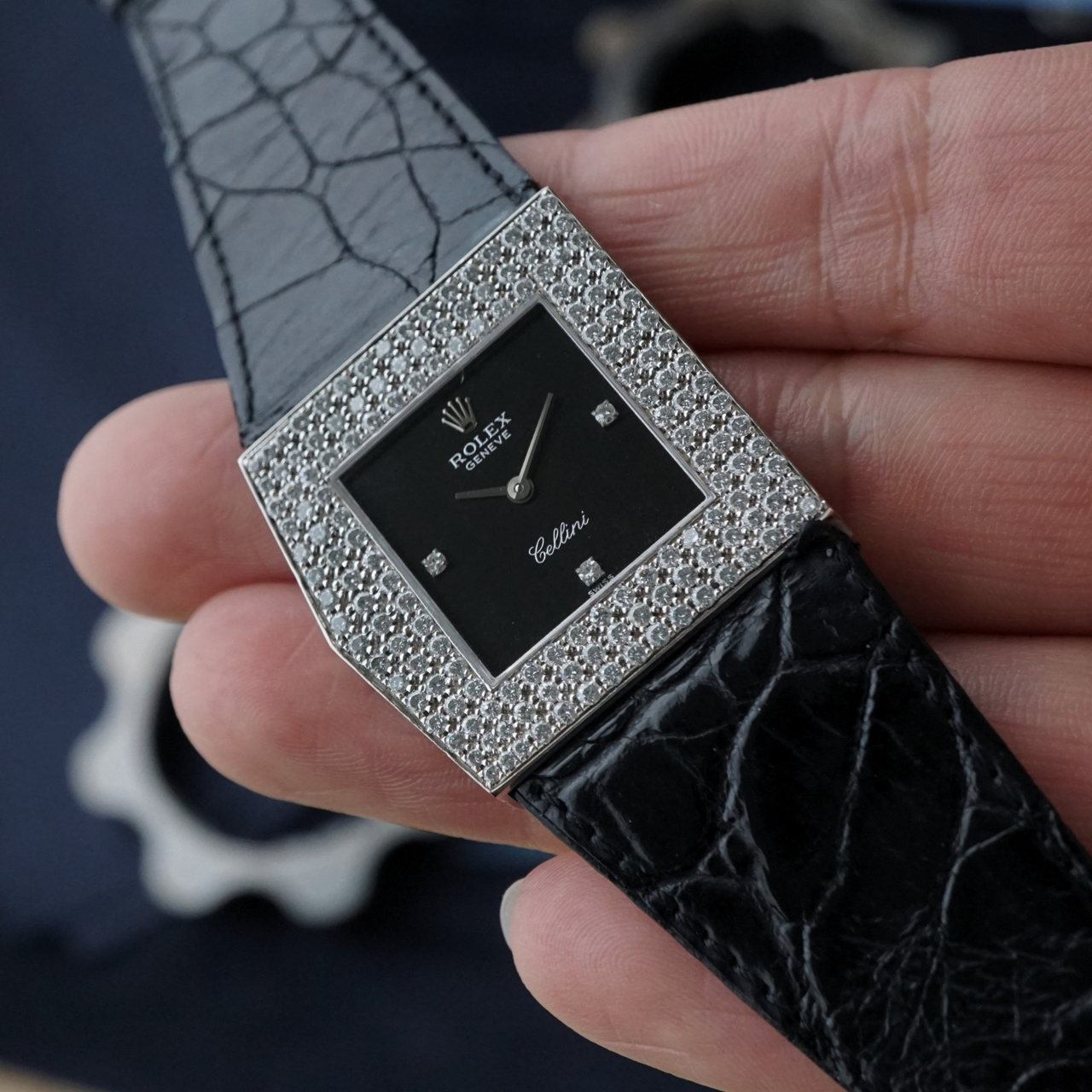 Rolex 1975 Cellini King Midas Diamond Bezel Ref. 4031 White Gold
