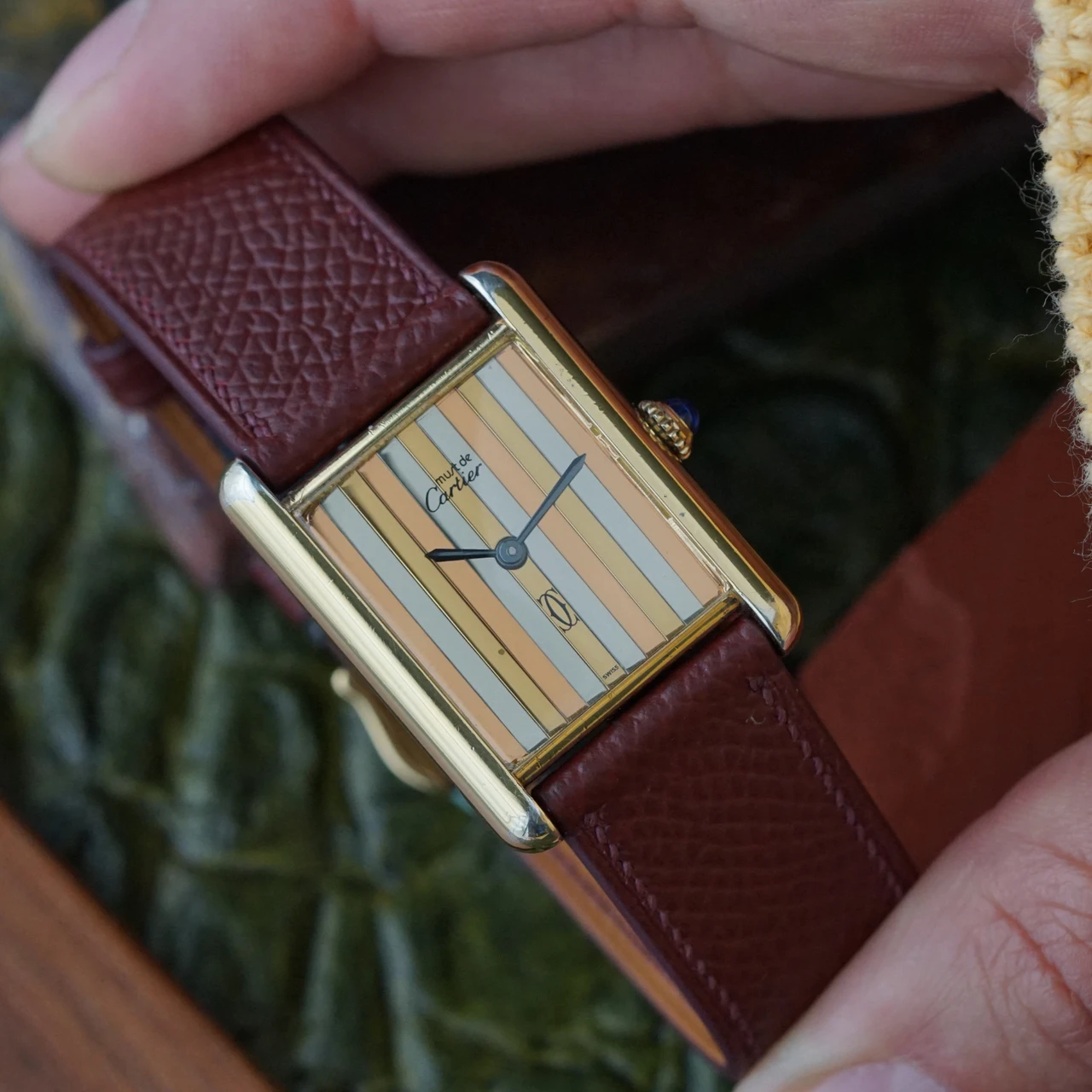 Cartier Must de Cartier Tank Tricolor Dial Vermeil Manual Wind 1980s