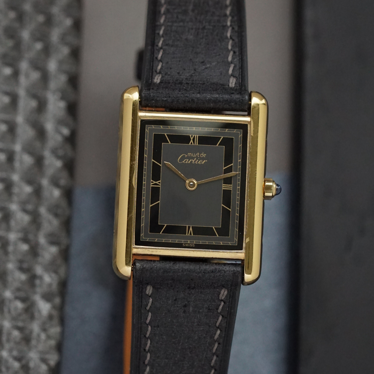 Cartier Tank Must Vermeil Grey Roman Dial Quartz 1990s