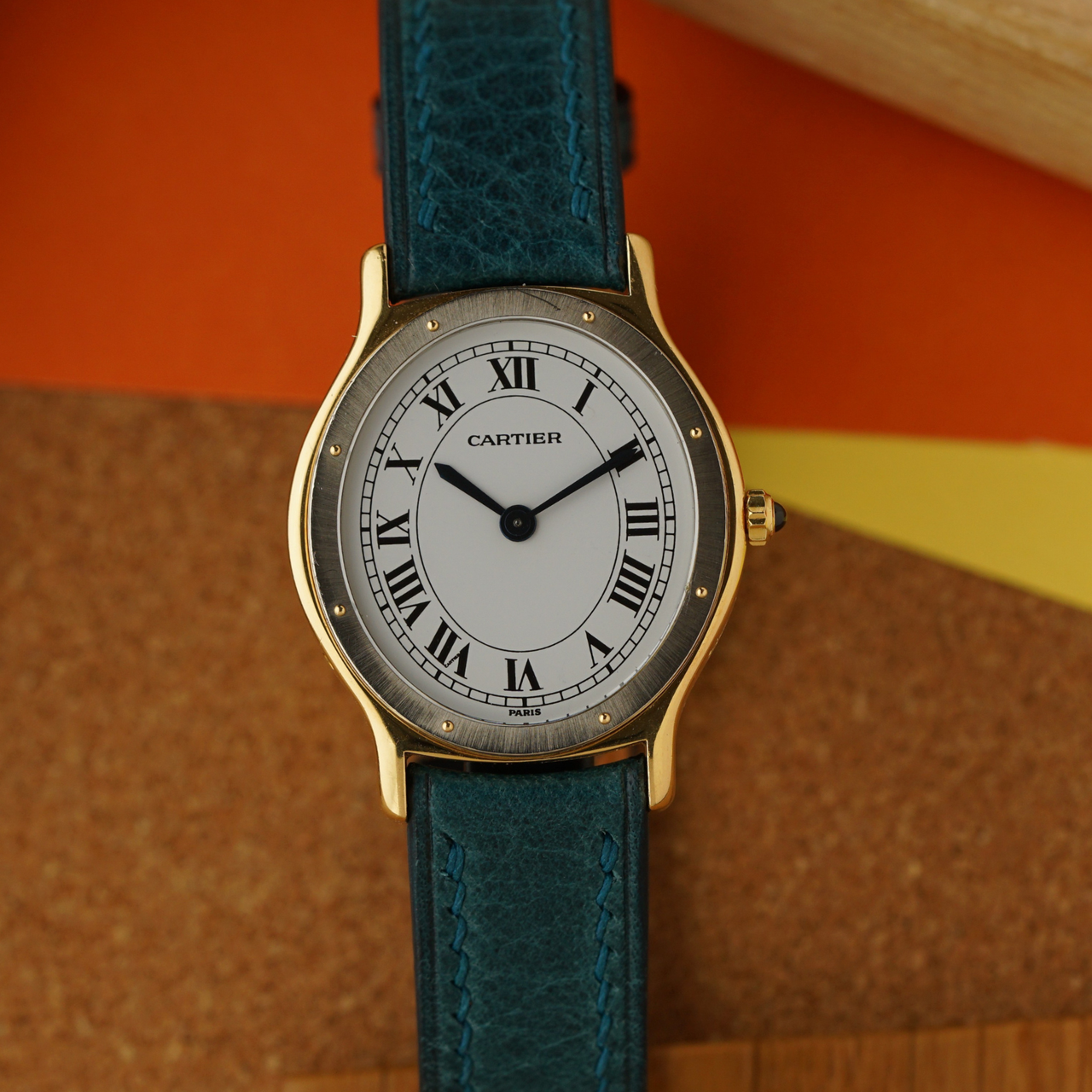 Vintage Cartier Arcade 18k Two-Tone Paris Dial 1980s Manual Wind