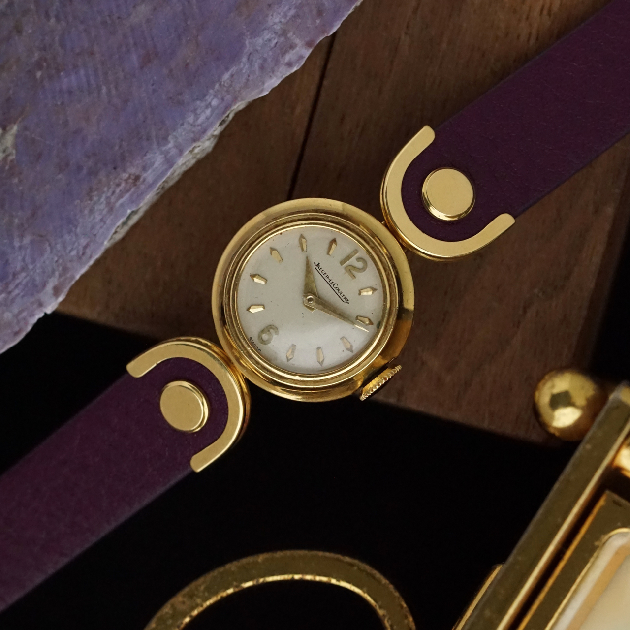 Vintage Jaeger LeCoultre Art Deco Articulated Lugs 18k Yellow Gold