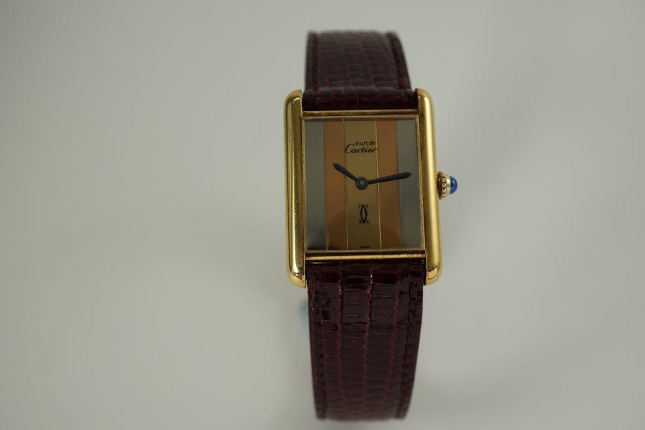 cartier tank vermeil strap