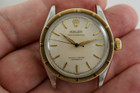 Rolex 6085 Oyster Perpetual yellow gold & stainless steel dates 1953-54 vintage automatic pre owned for sale houston fabsuisse
