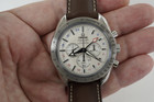Omega 38813037 Speedmaster GMT Co-Axial Broad Arrow box & cards automatic original for sale houston fabsuisse