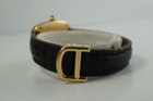 Cartier Gondolo ladies 18k w/ deployment strap dates 1970-80's vintage yellow gold pre owned for sale houston fabsuisse