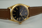 Rolex 18k Yellow Gold Chronometer Date Black Dial 1507 Papers Tags Box c. 1968-70