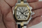 Cartier WG2027Z1 Roadster Chronograph tutone w/ box & papers 2005