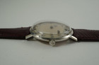 LeCoultre Vacheron Constantin Mystery Dial 14k white gold dates 1950's vintage pre owned for sale houston fabsuisse