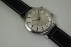 LeCoultre Alarm Bumper automatic date stainless steel dates 1960's vintage pre owned for sale houston fabsuisse