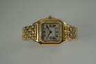 Cartier 1280.2 Ladies Panthere 18k yellow gold factory diamond bezel w/ box  c. 1998 modern pre owned for sale houston fabsuisse