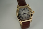 Cartier 2524 Roadster 18k yellow gold automatic date c. 2000's pre owned for sale houston fabsuisse