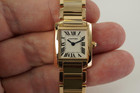 Cartier 2793 Tank Francaise 18k rose gold mint includes service pouch modern pre owned ladies watch for sale houston fabsuisse 