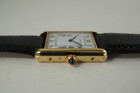 Cartier Classic Tank 18k  yellow gold traditional mans mechanical wind c. 1977 vintage pre owned for sale houston fabsuisse
