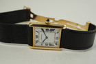 Cartier Classic Tank Paris w/ Cartier deployment 18k yellow gold c. 1980's vintage pre owned for sale houston fabsuisse