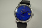 Ulysse Nardin 133-88-9 San Marco blue enamel steel automatic c. 1990's modern pre owned for sale houston fabsuisse