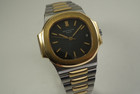 Patek Philippe 3800/1 Nautilus stainless steel & 18k yellow gold c. 1980's pre owned for sale houston fabsuisse