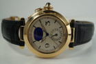 Cartier Pasha Moon Phase Calendar 18k w/ deployment and box c. 1991 pre owned for sale houston fabsuisse