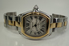 Cartier W62031Y4 Roadster steel & 18k date automatic c. 2000's modern for sale houston fabsuisse