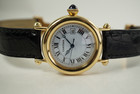 Cartier 1420 Daibolo large w/ date & deployment 18k yellow gold c. 2000's pre owned for sale houston fabsuisse