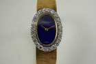 Audemars Piguet Ladies Bracelet Watch factory diamonds & lapis dial c. 1969-70 pre owned 18k yellow gold for sale houston fabsuisse