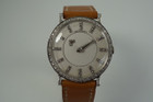Longines Mystery Dial diamond bezel & lugs w/ 14k white gold case c. 1959 pre owned for sale houston fabsuisse