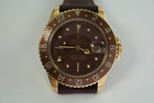 ROLEX 1675/8 GMT 18K YELLOW GOLD HEAD MATTE BROWN NIPPLE DIAL GORGEOUS C.1977-78