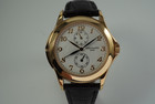 PATEK PHILIPPE 5134R CALATRAVA TRAVEL TIME 18KT ROSE SERVICE PAPERS DATES 2000's