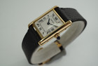 CARTIER LADIES TANK 18K YELLOW GOLD WITH CARTIER 18K DEPLOYMENT C.1980'S