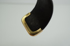 Neiman Marcus 18k Yellow Gold Ebel Leather Cuff Bracelet Watch c. 1960’s