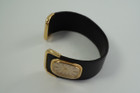 Neiman Marcus 18k Yellow Gold Ebel Leather Cuff Bracelet Watch c. 1960’s