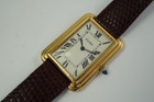 Cartier Gold Plated Tank 15716 Large Stepped Case c. 1970’s New York Edition