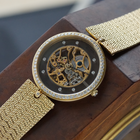 Gerald Genta Skeleton Diamond 18k Yellow Gold Bracelet Watch G209B