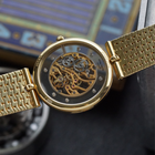 Gerald Genta Skeleton Diamond 18k Yellow Gold Bracelet Watch G209B