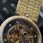 Gerald Genta Skeleton Diamond 18k Yellow Gold Bracelet Watch G209B