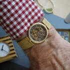 Gerald Genta Skeleton Diamond 18k Yellow Gold Bracelet Watch G209B