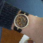 Gerald Genta 1980s Skeleton Diamond 18k Gold Convertible Bracelet G2098