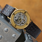 Chopard Vintage Semi Skeleton 18k Yellow Gold Certificate Tags 1981